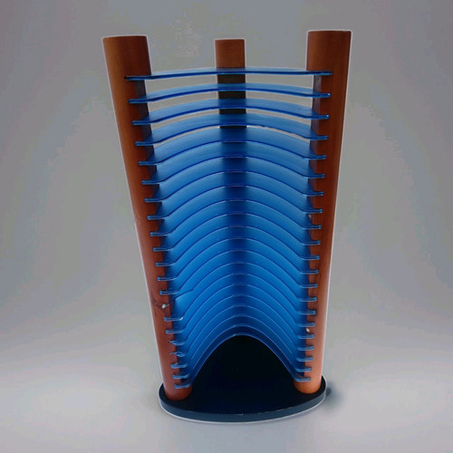 Wood blue tower rack - wood, 20
