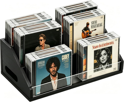Wooden storage rack - rack, cd